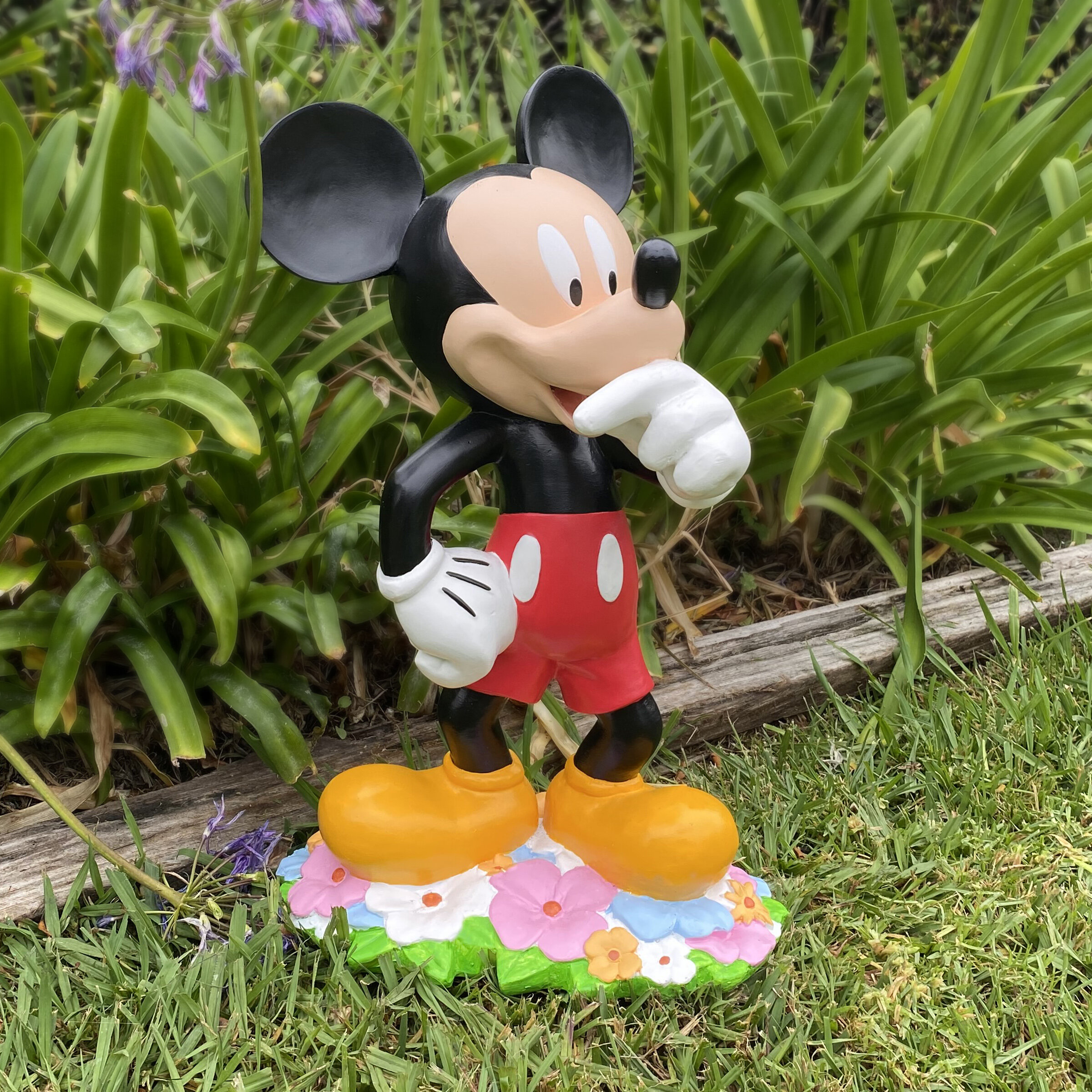 Mickey Mouse with Flowers Garden Statue — Disney by DIG Mickey Mouse with Flowers Garden Statue — Disney by DIG